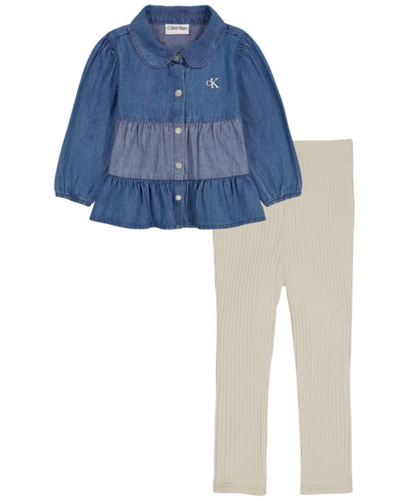Baby Girls' Tunic Long-Sleeve Top and Leggings, 2-Piece Set