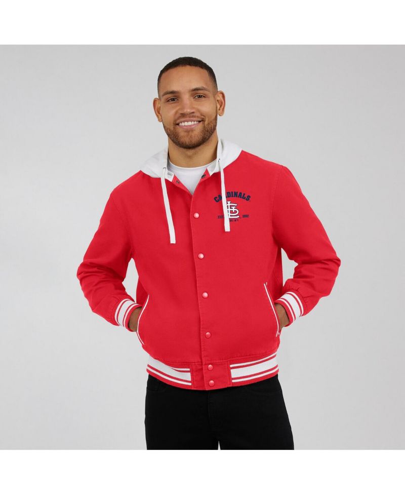 Men's Red St. Louis Cardinals Full-Snap Hooded Jacket
