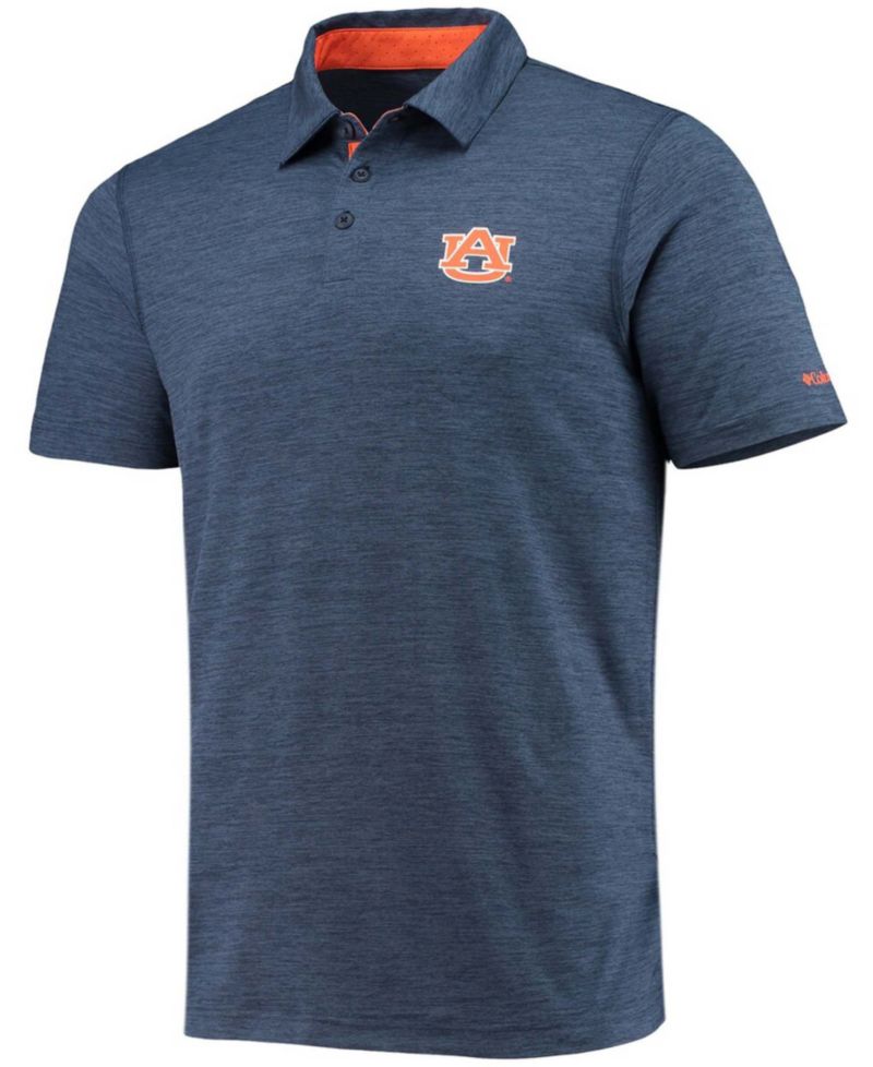 Men's Navy Auburn Tigers Tech Trail Omni-Shade Polo Shirt