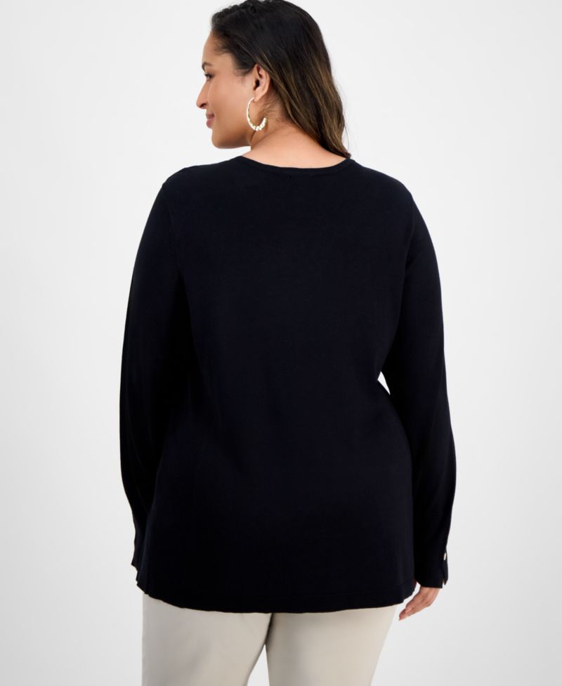 Petite Rivet-Detail Sweater