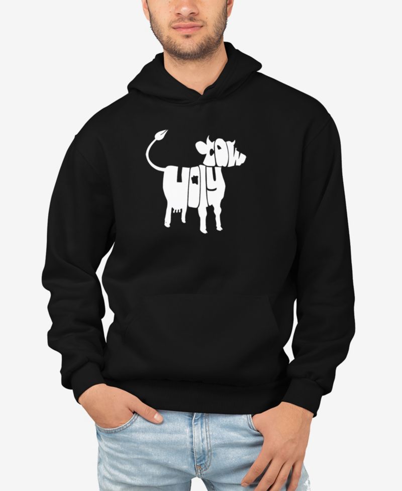 Men's Holy Cow Word Art Hooded Sweatshirt