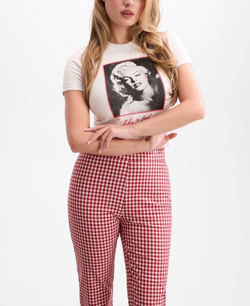 Women's Marilyn Short-Sleeve Crewneck Crop T-Shirt