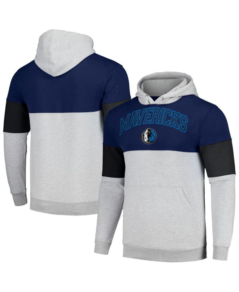 Men's Navy, Black Dallas Mavericks Big and Tall Pullover Hoodie