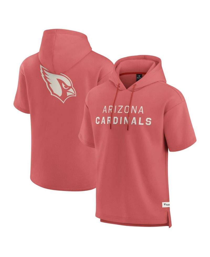 Men's Red Arizona Cardinals Elements Future Ground Lettering Short Sleeve Pullover Hoodie
