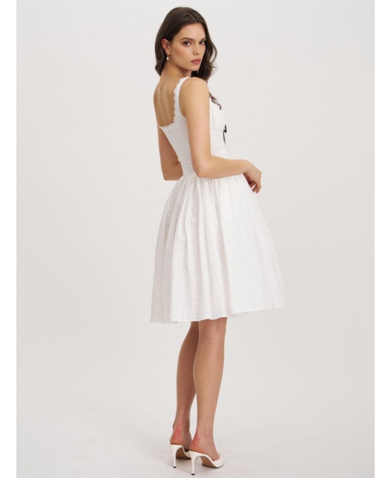 Women's Madison Cotton Eyelet Square Neck Dress
