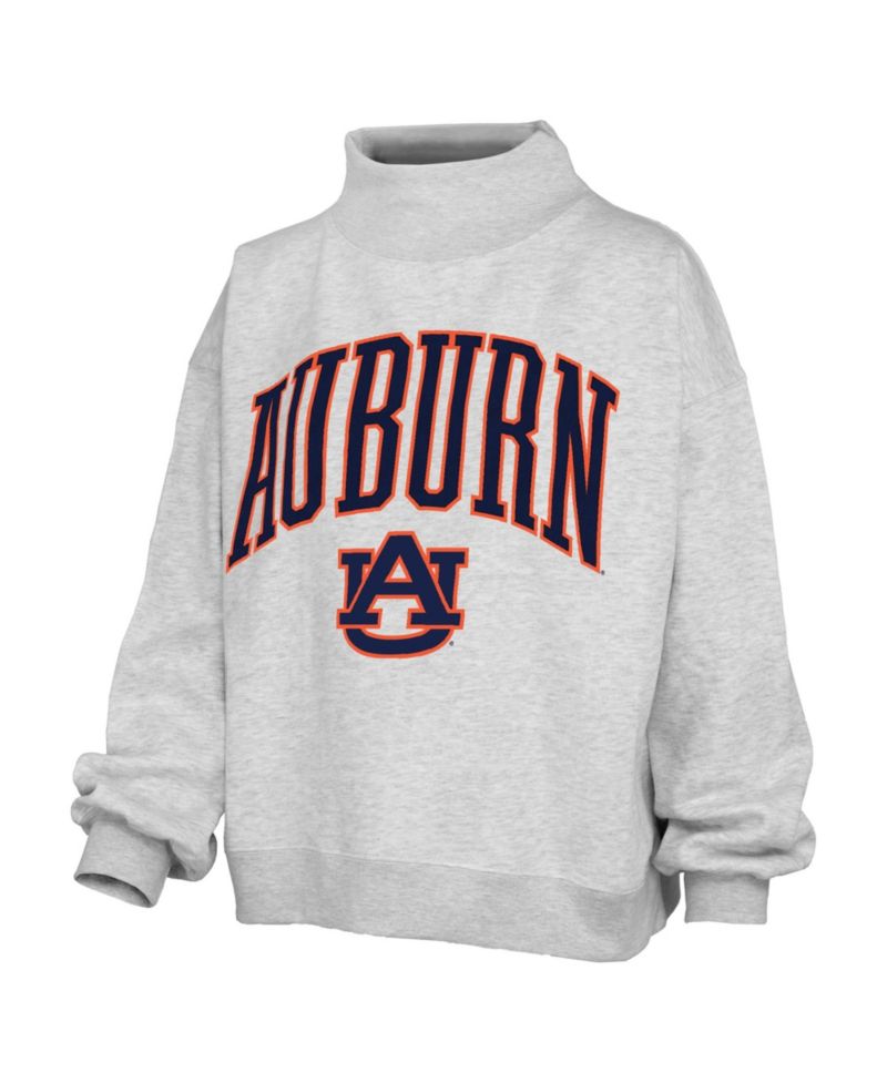 Women's Auburn Tigers Nelson Texture Lingo Oversized Mock Neck Sweatshirt