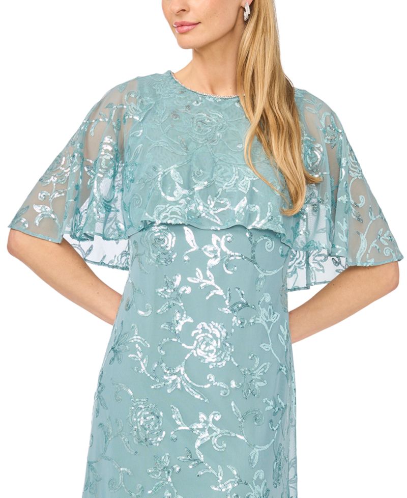 Petite Short-Sleeve Crewneck Midi Dress