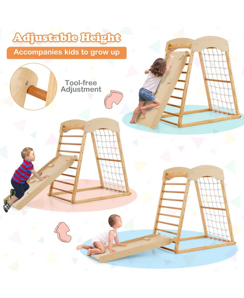 Jungle Gym 6-in-1 Wooden Indoor Playground