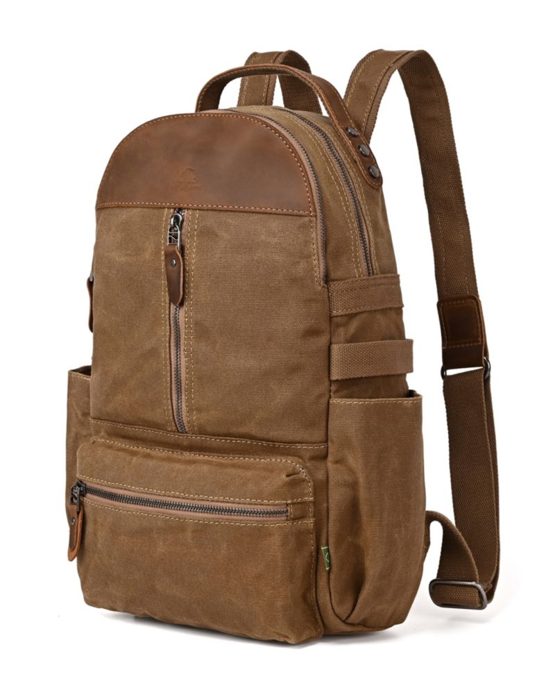 Mountain Leaf Utility Bee-Wax Canvas Backpack