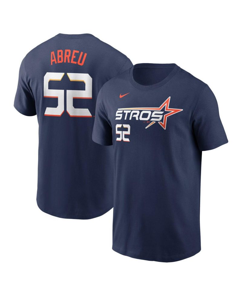 Men's Bryan Abreu Navy Houston Astros 2025 City Connect Fuse Name & Number T-Shirt