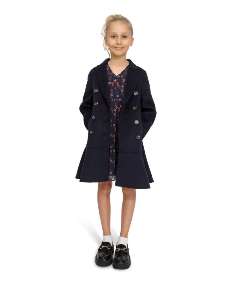 Little Girls Good Manners Wool Blend Fitted Coat