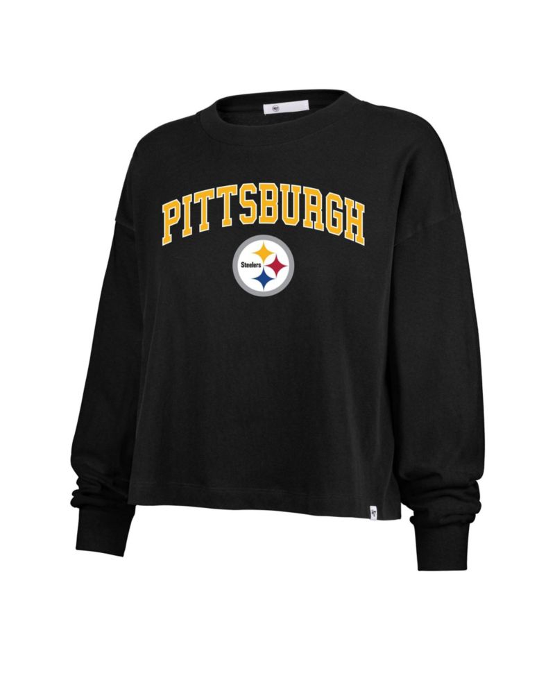 Plus Size Pittsburgh Steelers Sydney Arch Screen Print Long-Sleeve Crewneck T-Shirt