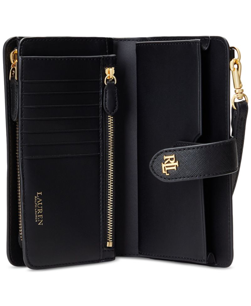 Crosshatch Leather Tech Wristlet