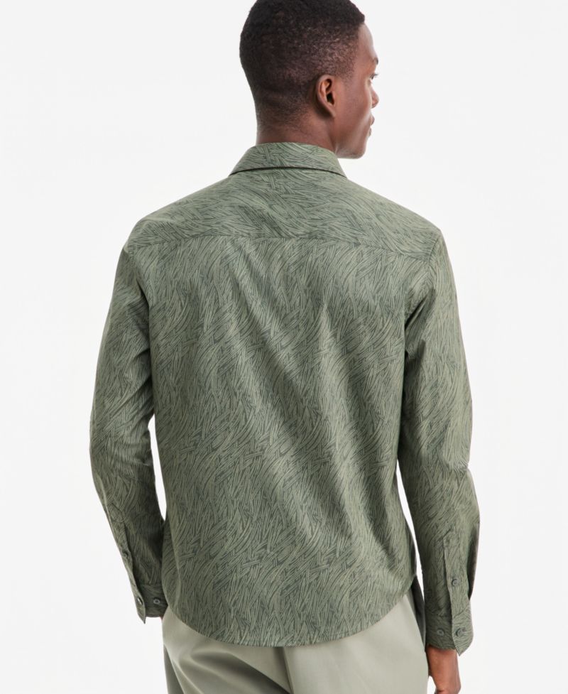 Men's Baker Geometric Long-Sleeve Shirt