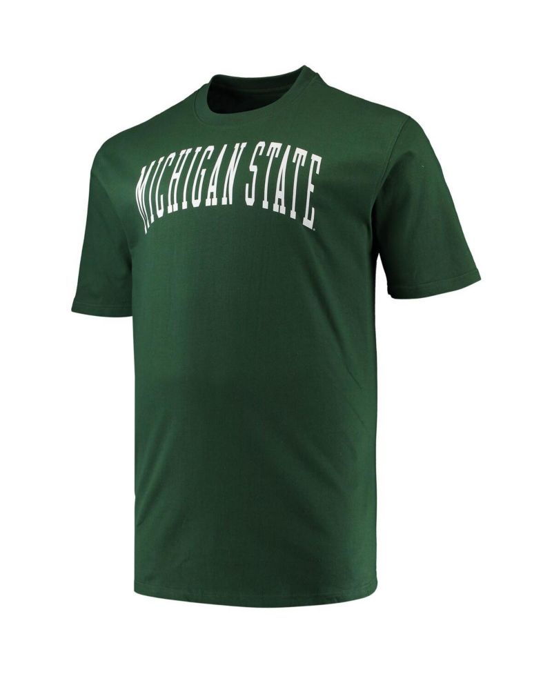 Men's Green Michigan State Spartans Big & Tall Arch Team Logo T-Shirt