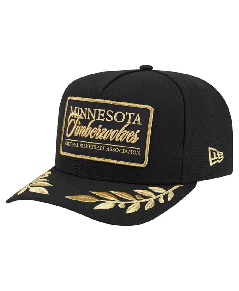 Men's Black Minnesota Timberwolves Golden 9FIFTY Snapback Hat