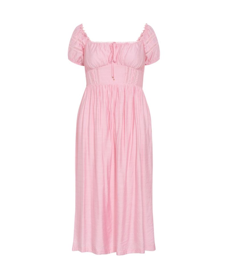 Women's Ariella Crochet Trim Midi Dress