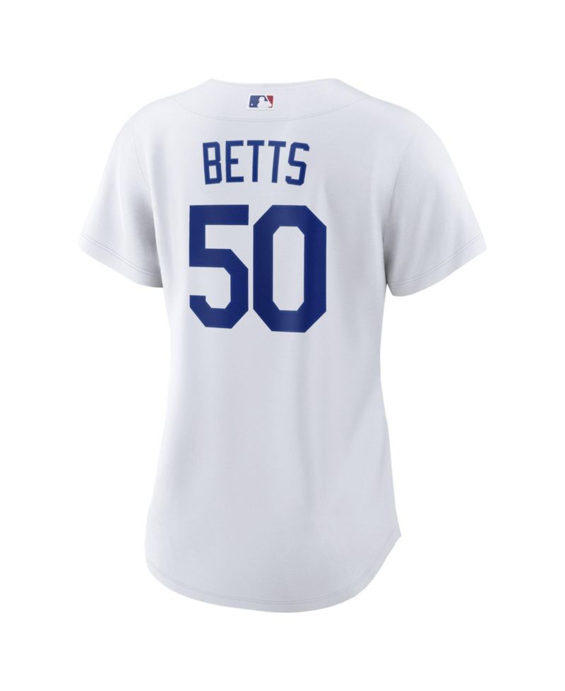 Women's Mookie Betts White Los Angeles Dodgers Home Replica Jersey
