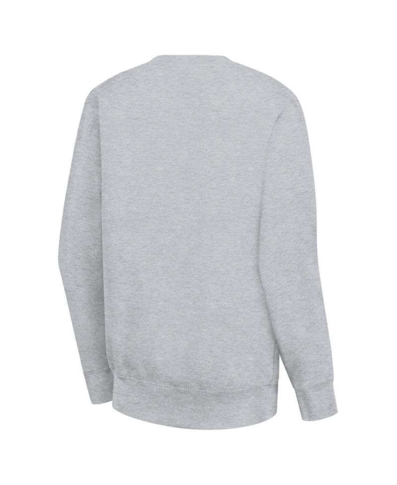 Women's Heather Gray Sacramento Kings Heart Graphic Fleece Pullover Sweatshirt