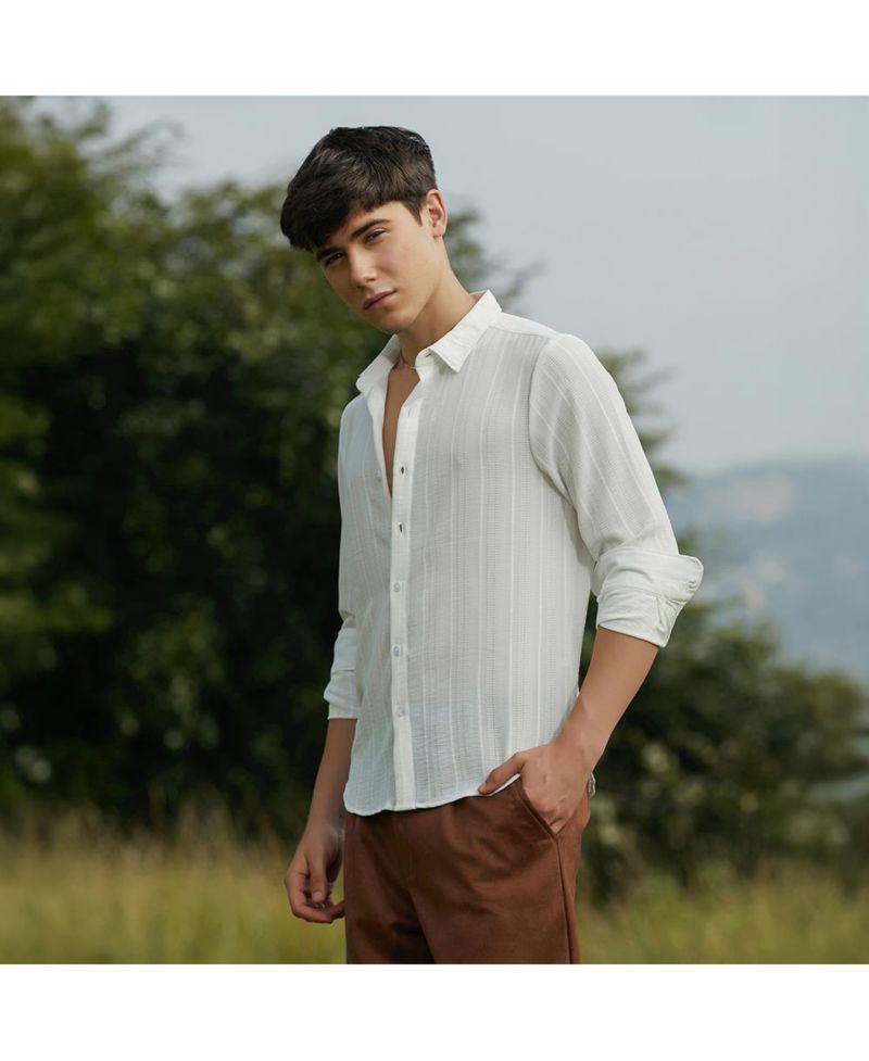 Men's Ridge-Striped Shirt