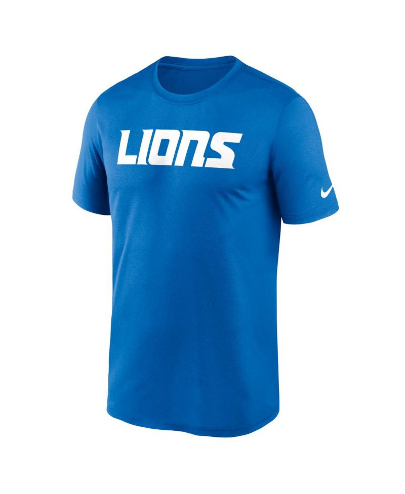 Men's Blue Detroit Lions Primetime Legend Wordmark Performance T-Shirt