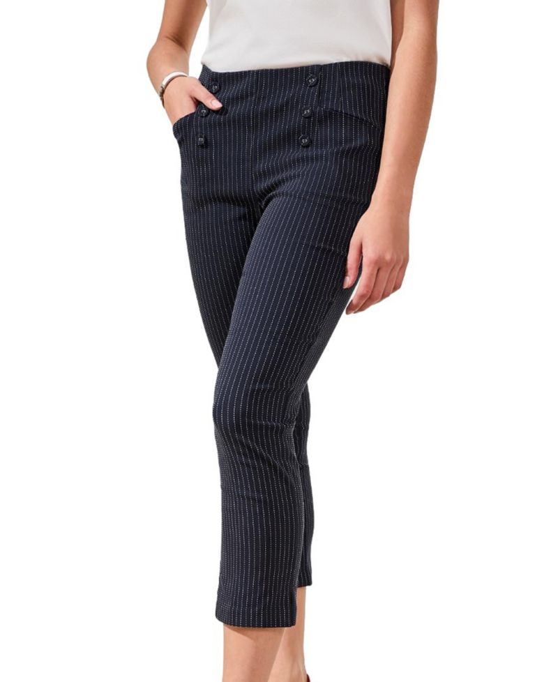Women's Pinstripe Pull-On Pants