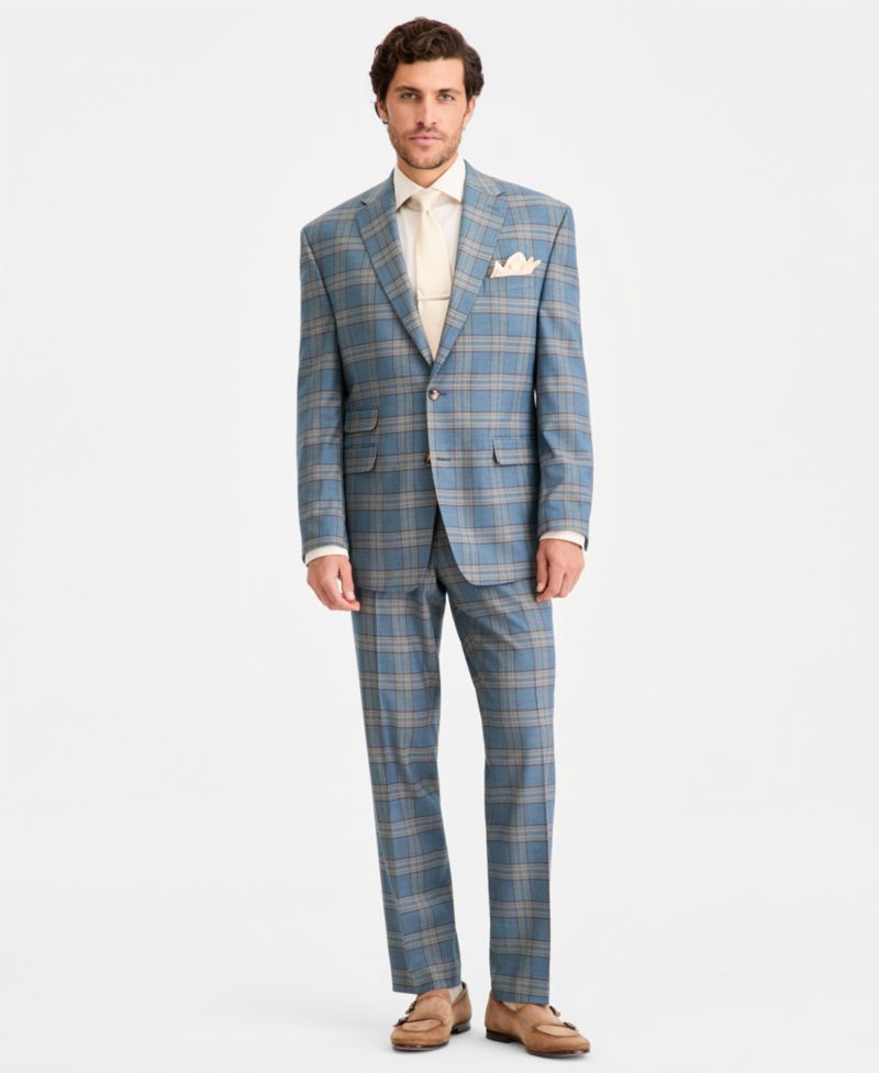 Men's Classic-Fit Plaid Suit Separate Jacket