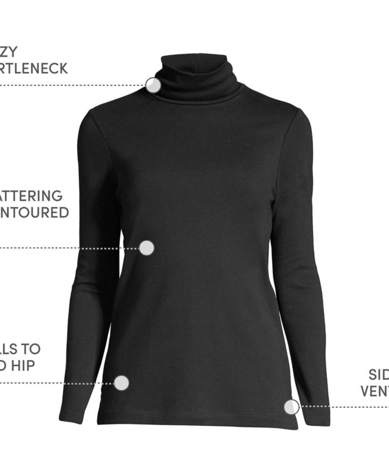 Women's Supima Cotton Fitted Long Sleeve Turtleneck
