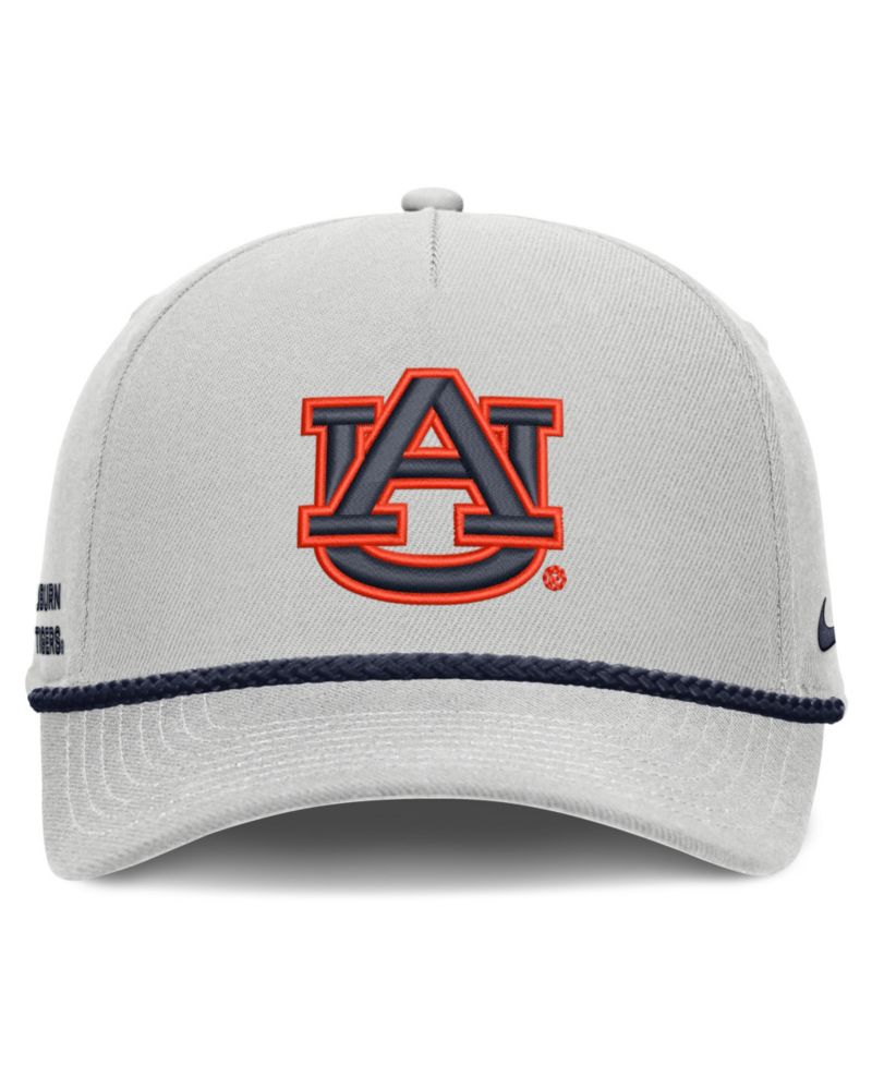 Men's and Women's Gray Auburn Tigers Rope Rise Adjustable Hat