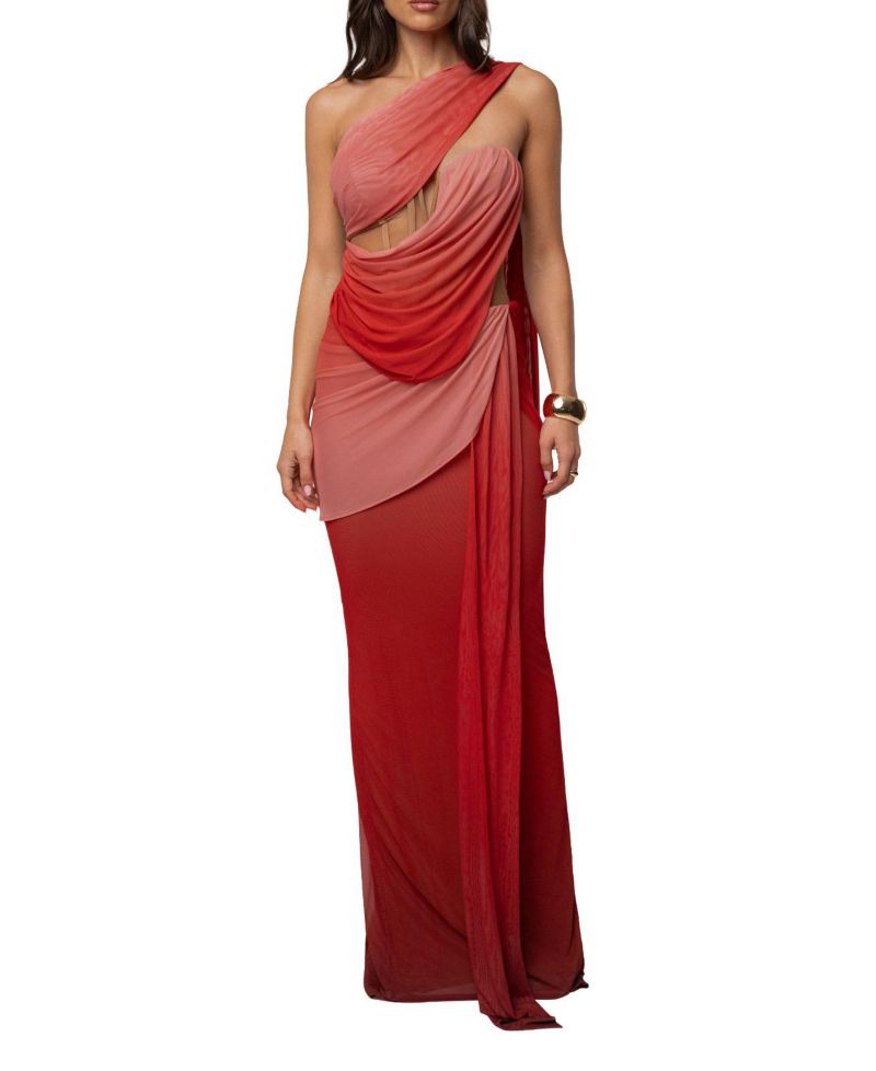 Women's Empress of Hearts High-Neck Corset Mesh Gown