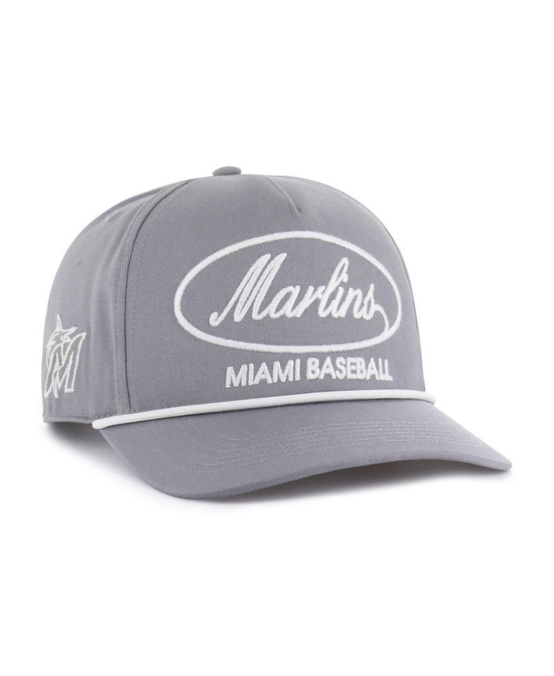 Men's Gray Miami Marlins Foundational Hitch Adjustable Hat