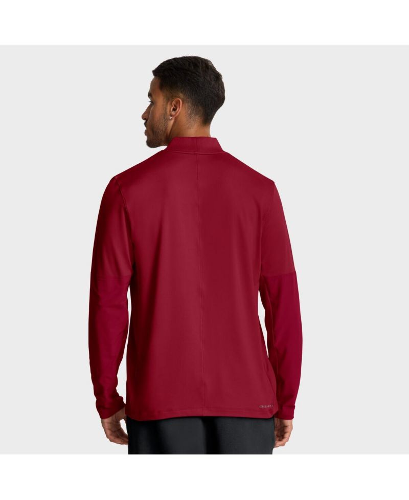 Men's Crimson Stanford Cardinal One Goal Performance Half-Zip Pullover Hoodie