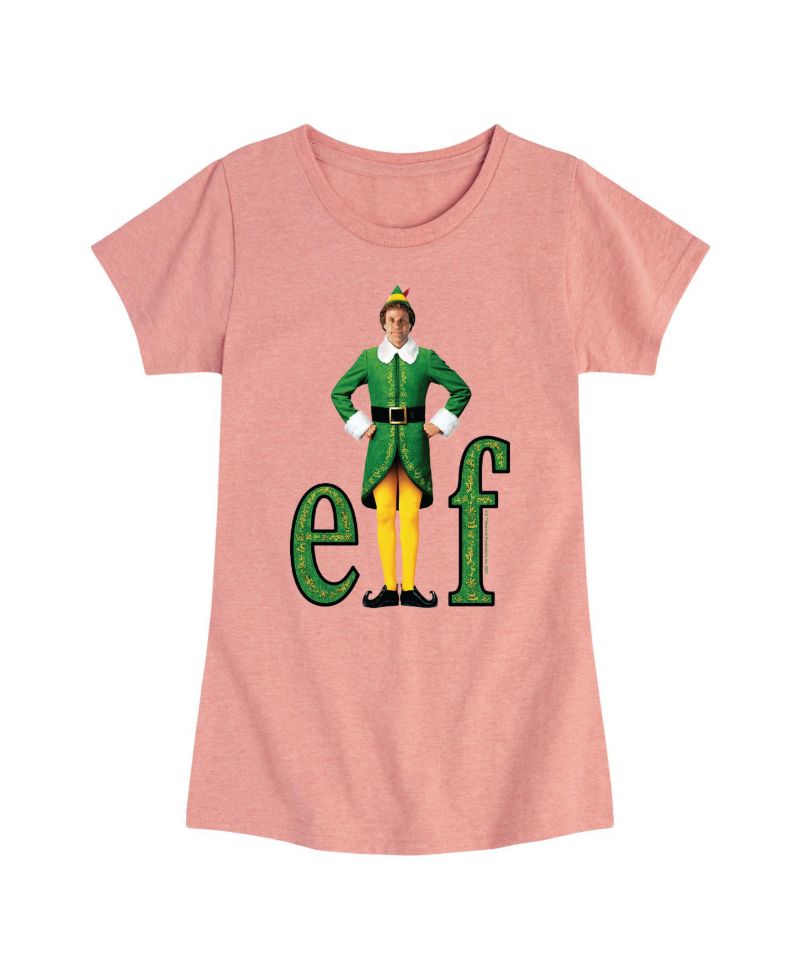 Big Girls Holiday Elf Graphic Short Sleeve Tee