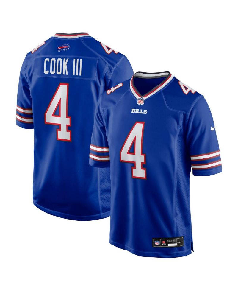 Men's James Cook III Royal Buffalo Bills Team Game Jersey