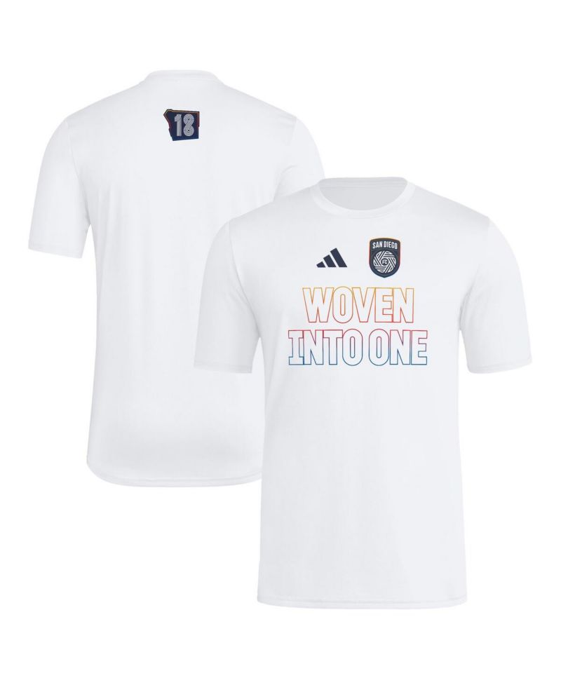 Men's White San Diego FC 2025 Jersey Hook AEROREADY T-Shirt