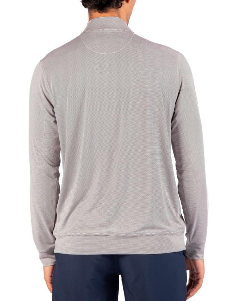 Men's Mini Stripe Performance Quarter Zip Sweater