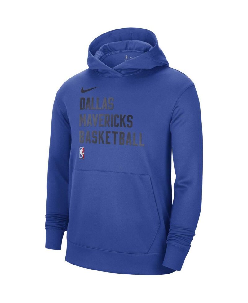 Men's and Women's Royal Dallas Mavericks 2023/24 Performance Spotlight On-Court Practice Pullover Hoodie