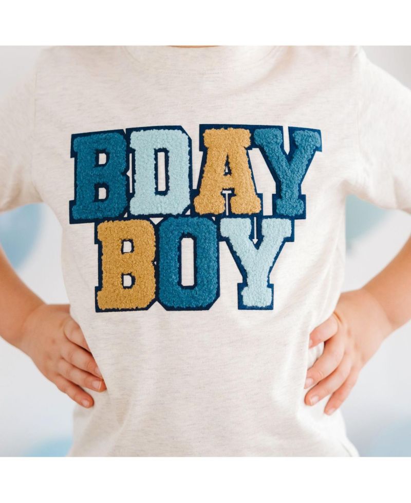 Big Boys Birthday Patch Short Sleeve T-Shirt