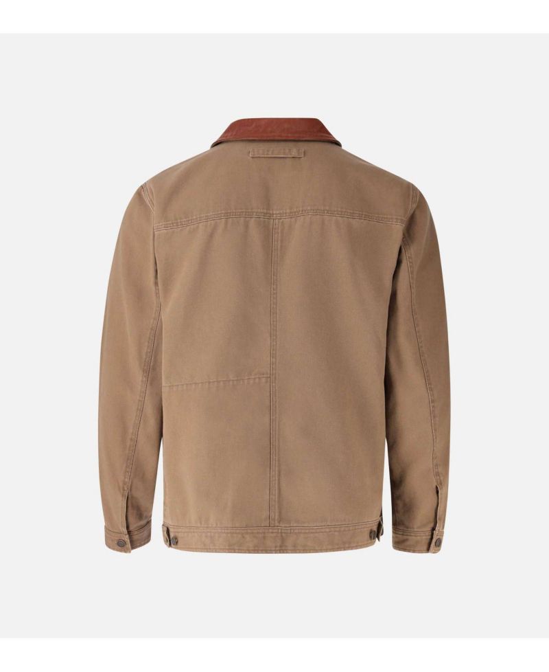 Big & Tall Men's Stone Wash Canvas Trucker Jacket