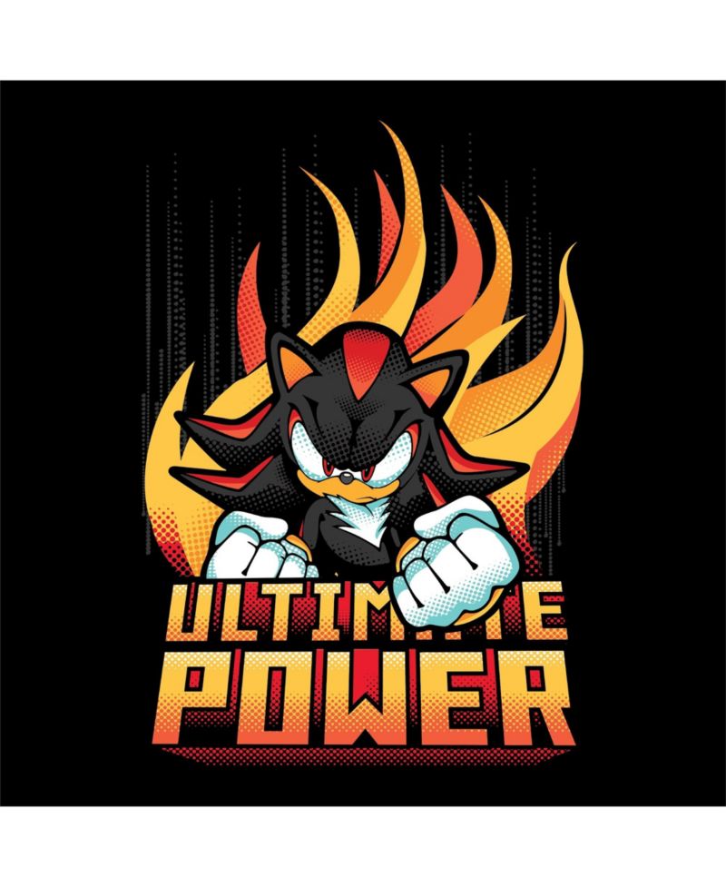Boys Bioworld Knuckles "Ultimate Power" Youth Black Crew Neck Sweatshirt
