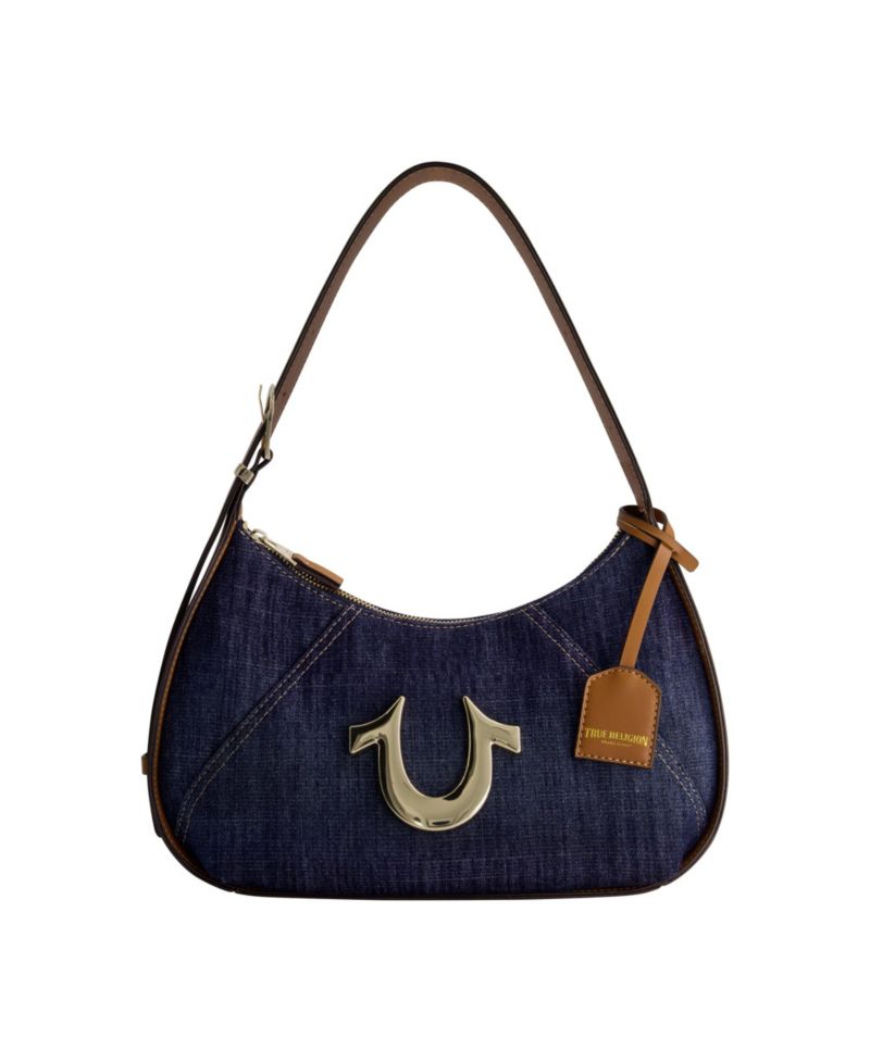 Metal Horseshoe Denim Hobo