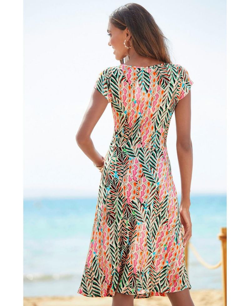 Women's Ruched V-Neck Dress