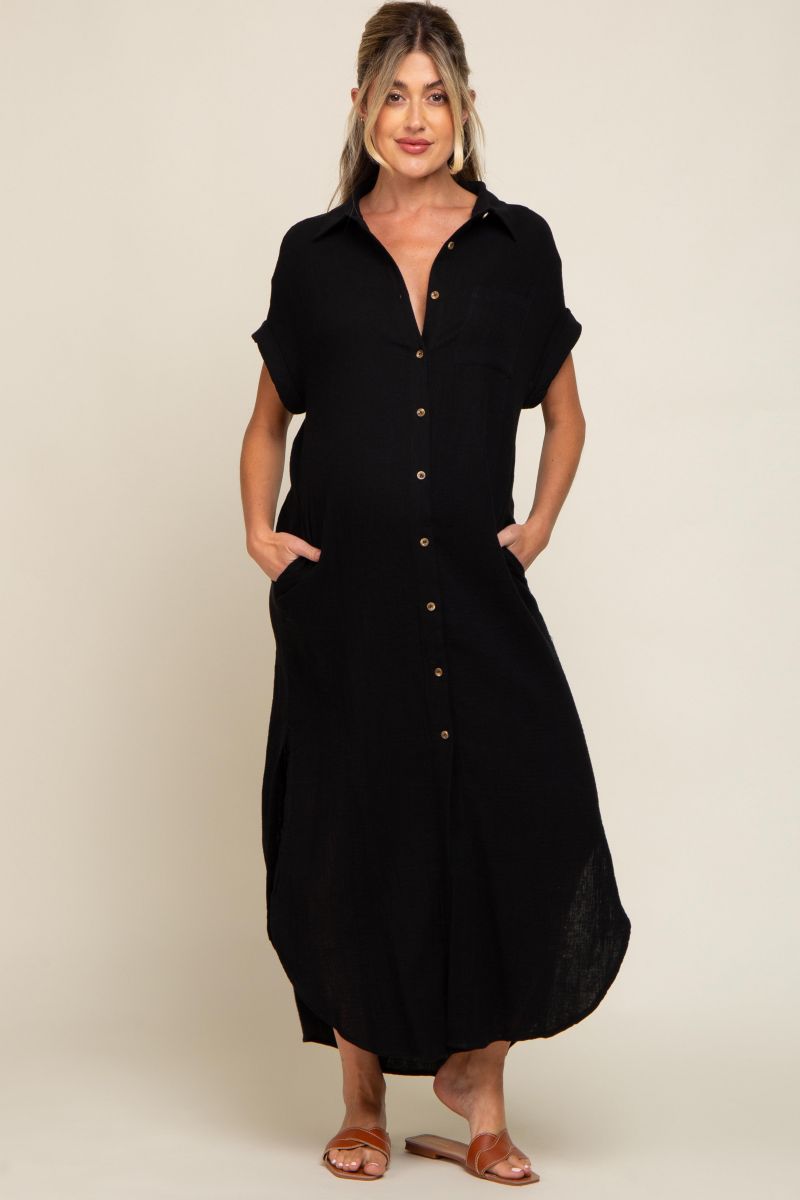 Women's Button Down Midi Dress