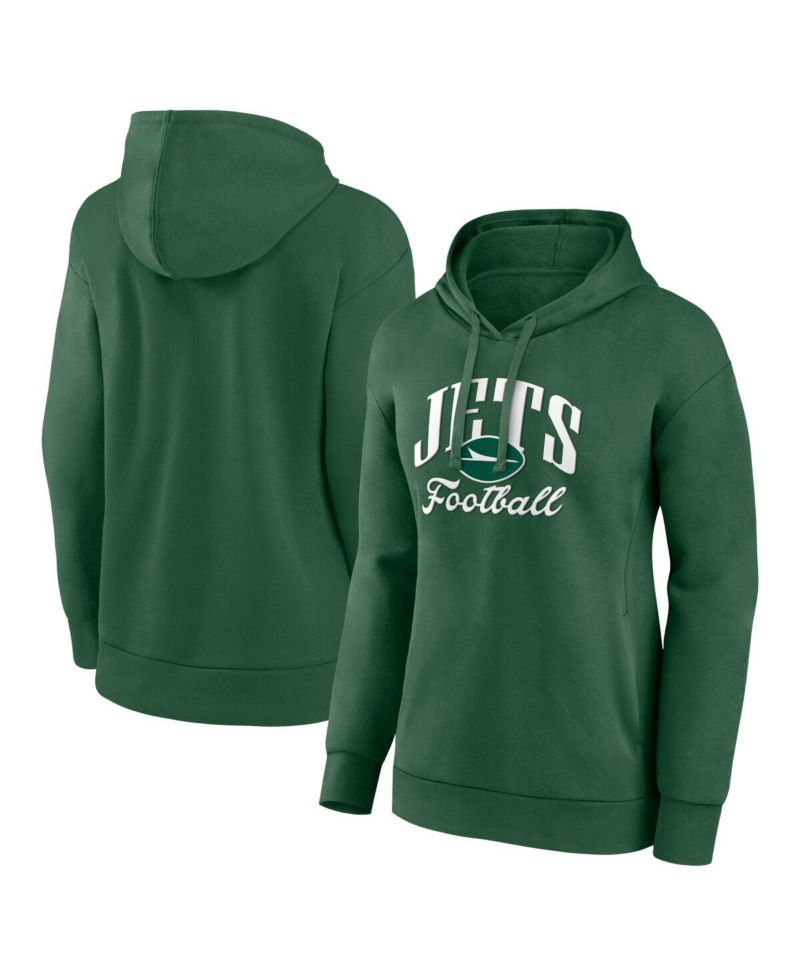 Women's Green New York Jets Victory Script Pullover Hoodie