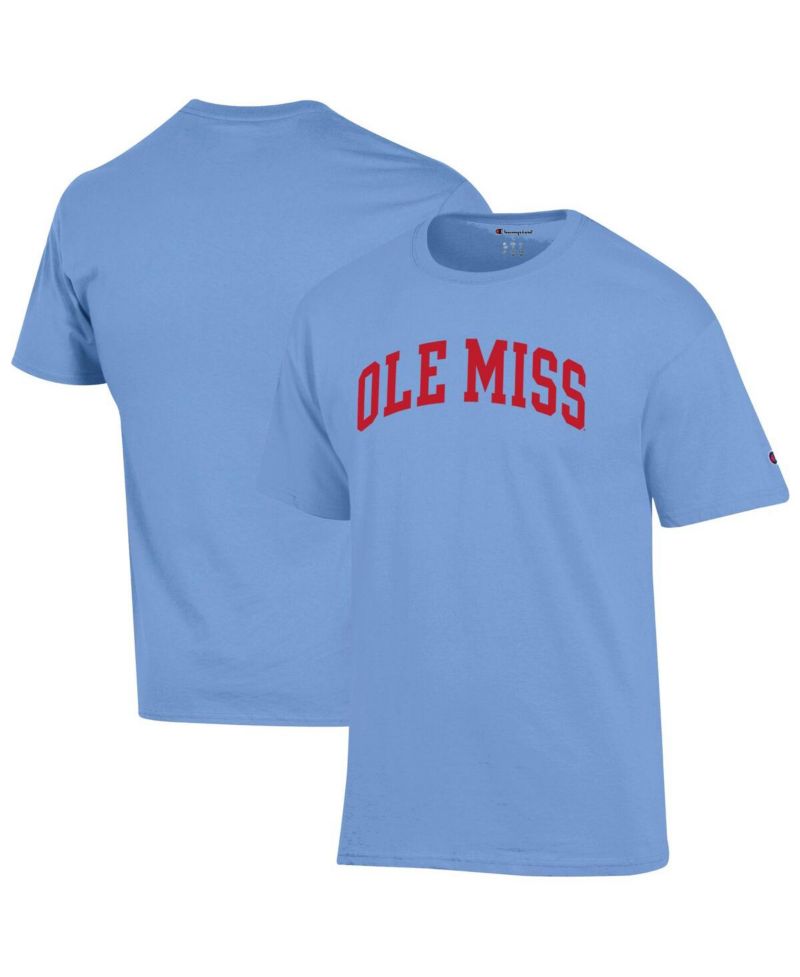Men's Powder Blue Ole Miss Rebels Basic Arch T-Shirt