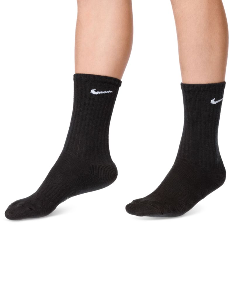 Big Kids' Cushioned Crew Socks, 6 Pairs