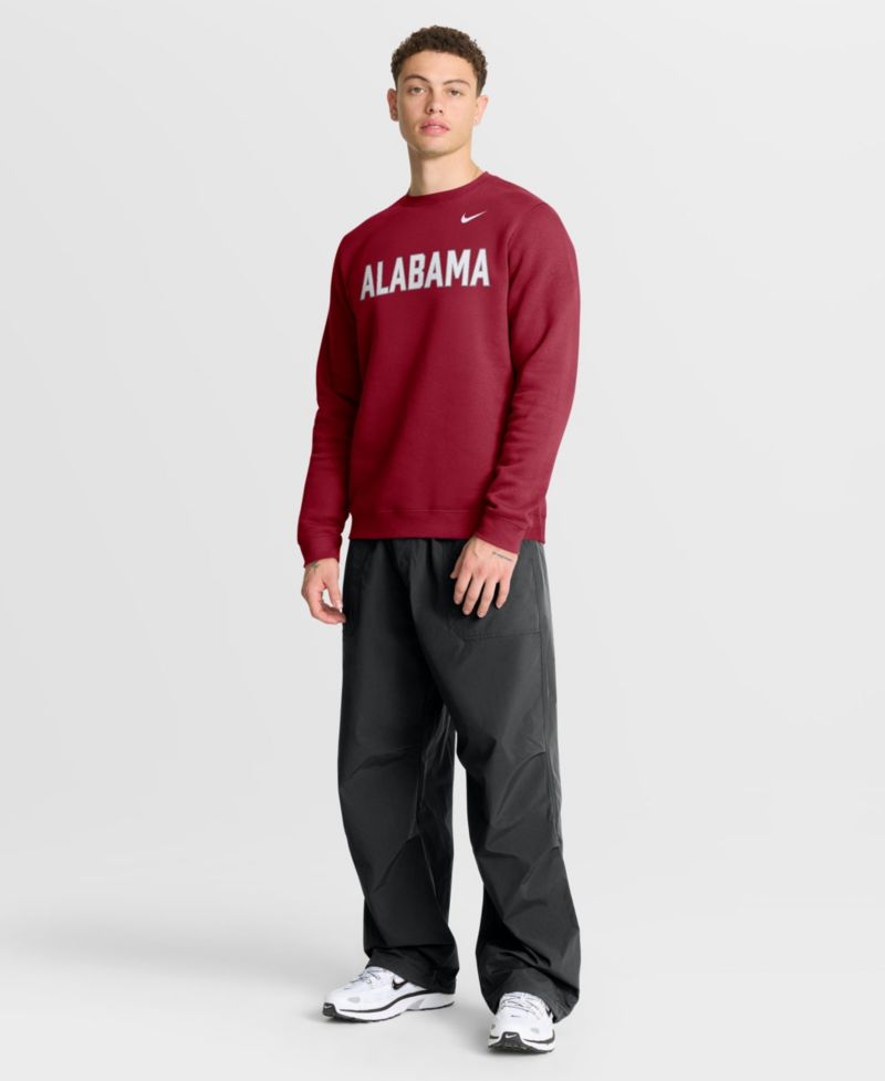 Men's Alabama Crimson Tide Alabama Sideline Club Long-Sleeve Pullover Sweatshirt