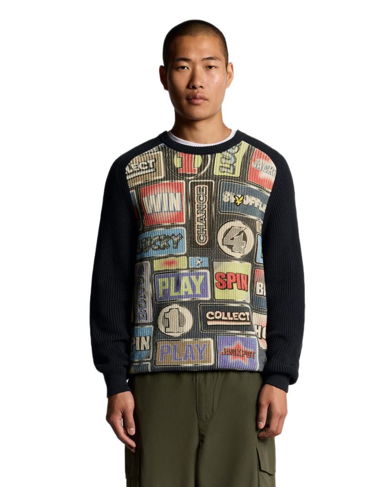 Men's Fruit Machine Graphic Crew Neck Jumper
