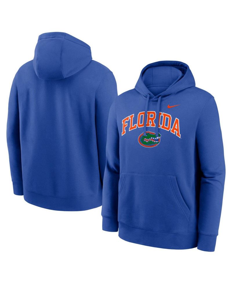 Men's Royal Florida Gators Club Fleece Arch Pullover Hoodie
