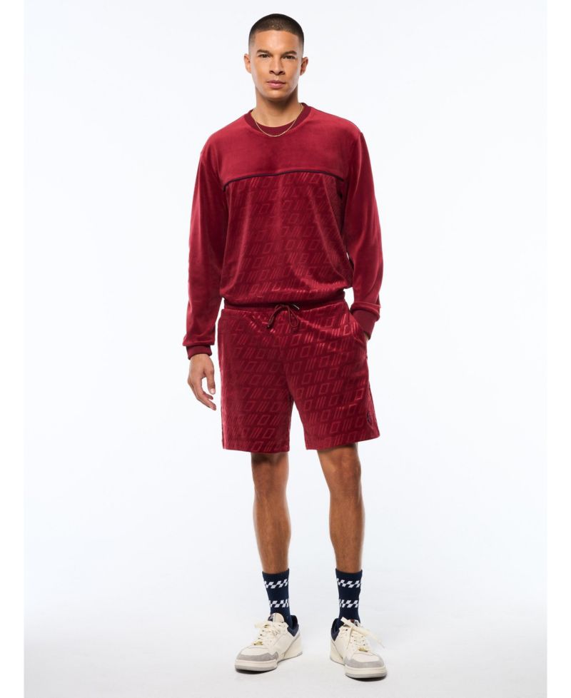 Men's Bandiera Debossed Velour Short